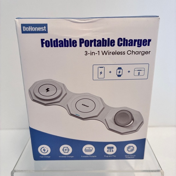 DoHonest Other - DoHonest Foldable Portable Charger 3-In-1 Travel Wireless Charger New In Box